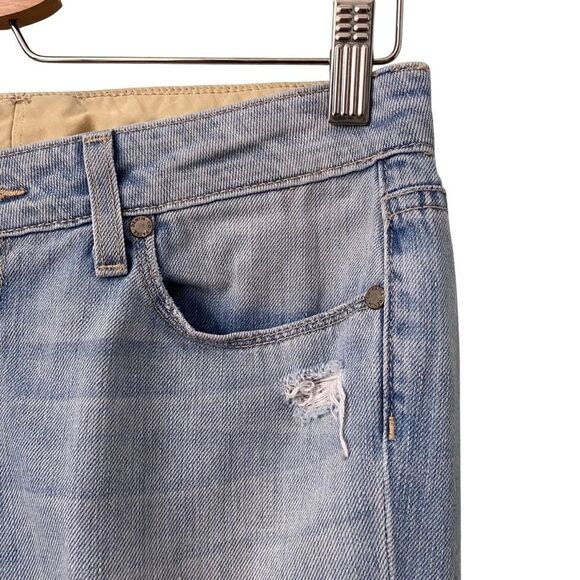 Paige Jimmy Jimmy Crop Jeans in Distressed Light Denim Low Rise in Size 27 - Picture 5 of 10